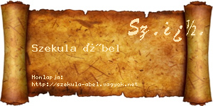 Szekula Ábel névjegykártya