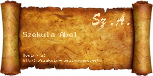 Szekula Ábel névjegykártya